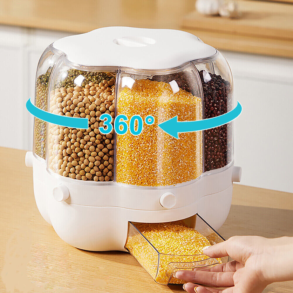 Kitchen Dry Food Sealed Storage Container Grain Box Cereal Dispenser Rice Tank UK - FREE SHIPPING