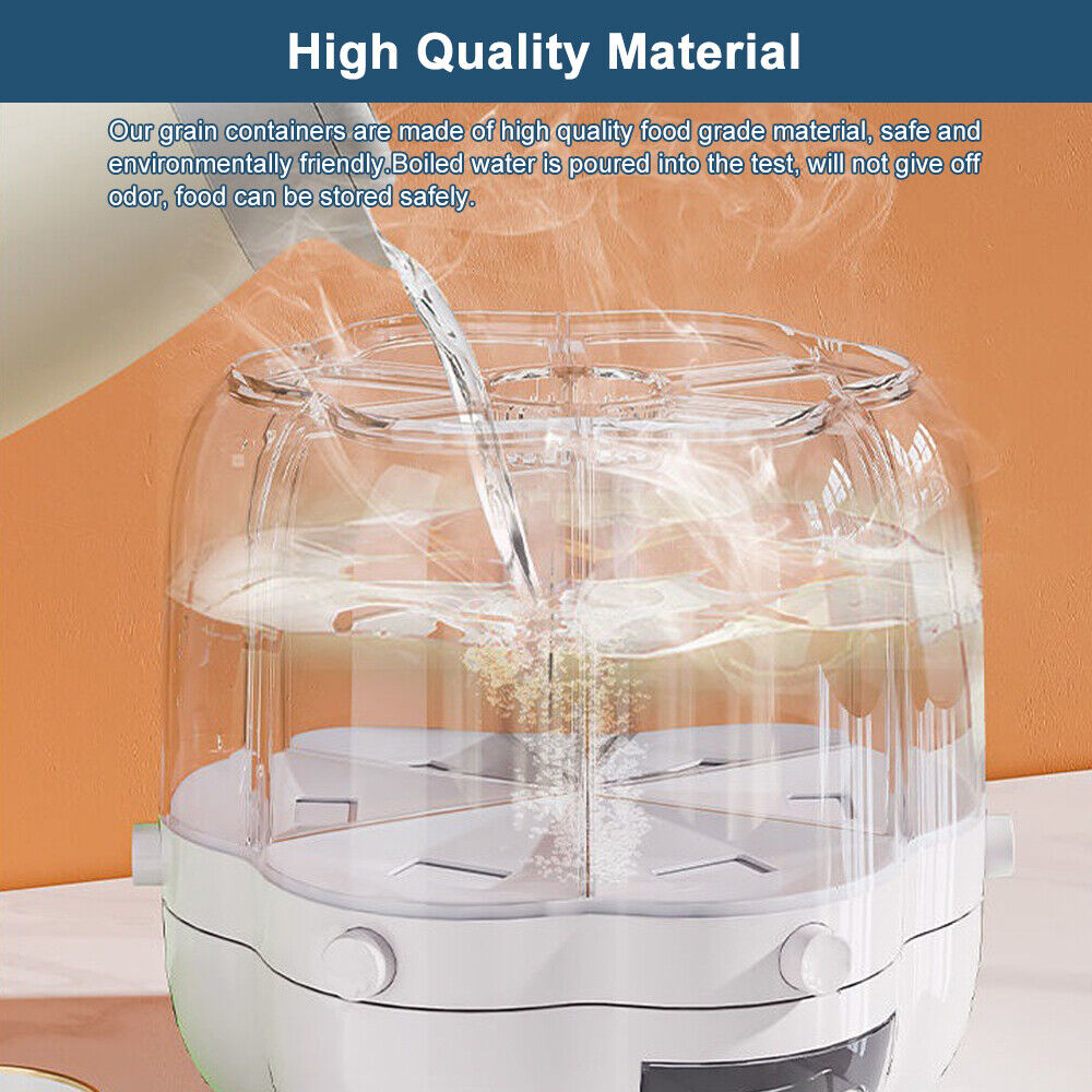 Kitchen Dry Food Sealed Storage Container Grain Box Cereal Dispenser Rice Tank UK - FREE SHIPPING