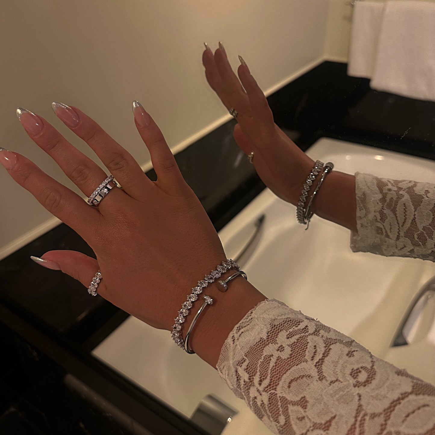 Raye Silver Bangle - Dainty & Durable Daily Wear - LndmarkClub USA