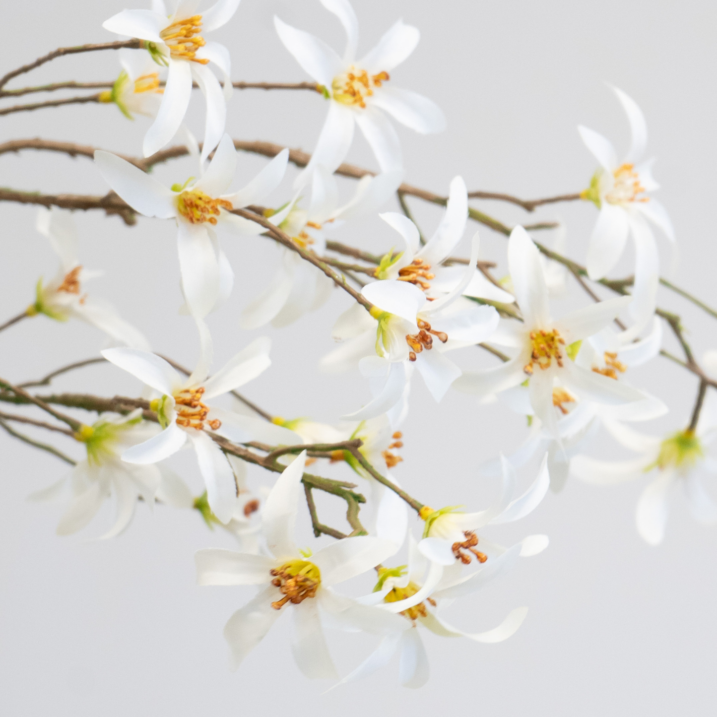 Artificial White Forsythia Stem Bundle - LndmarkClub USA