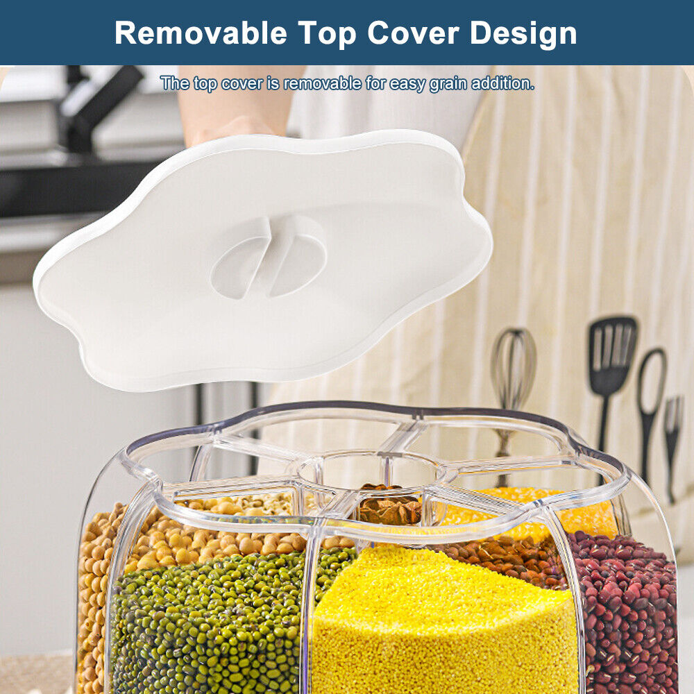 Kitchen Dry Food Sealed Storage Container Grain Box Cereal Dispenser Rice Tank UK - FREE SHIPPING