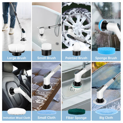 9 in 1 Multifunction Electric Spin Scrubber