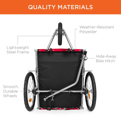 Versatile Pet Stroller and Bicycle Trailer Combo