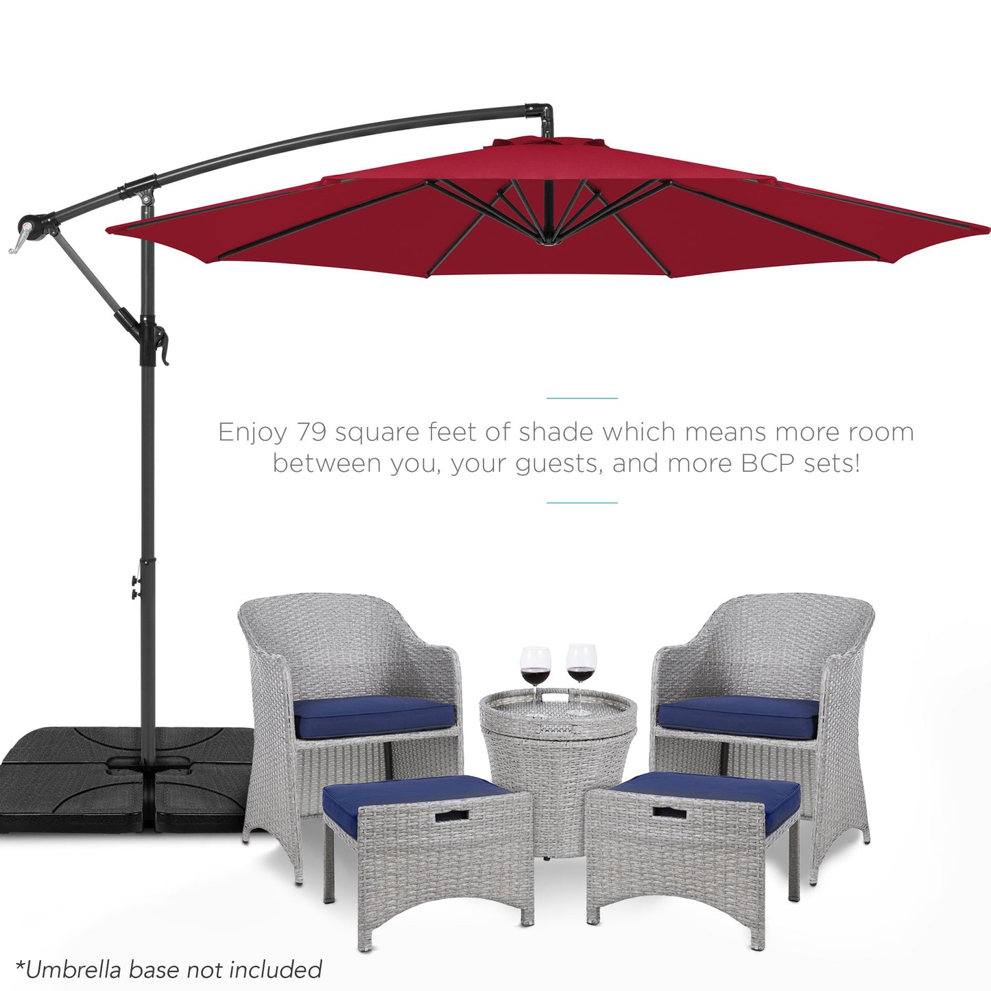 Offset Hanging Patio Umbrella - 10ft