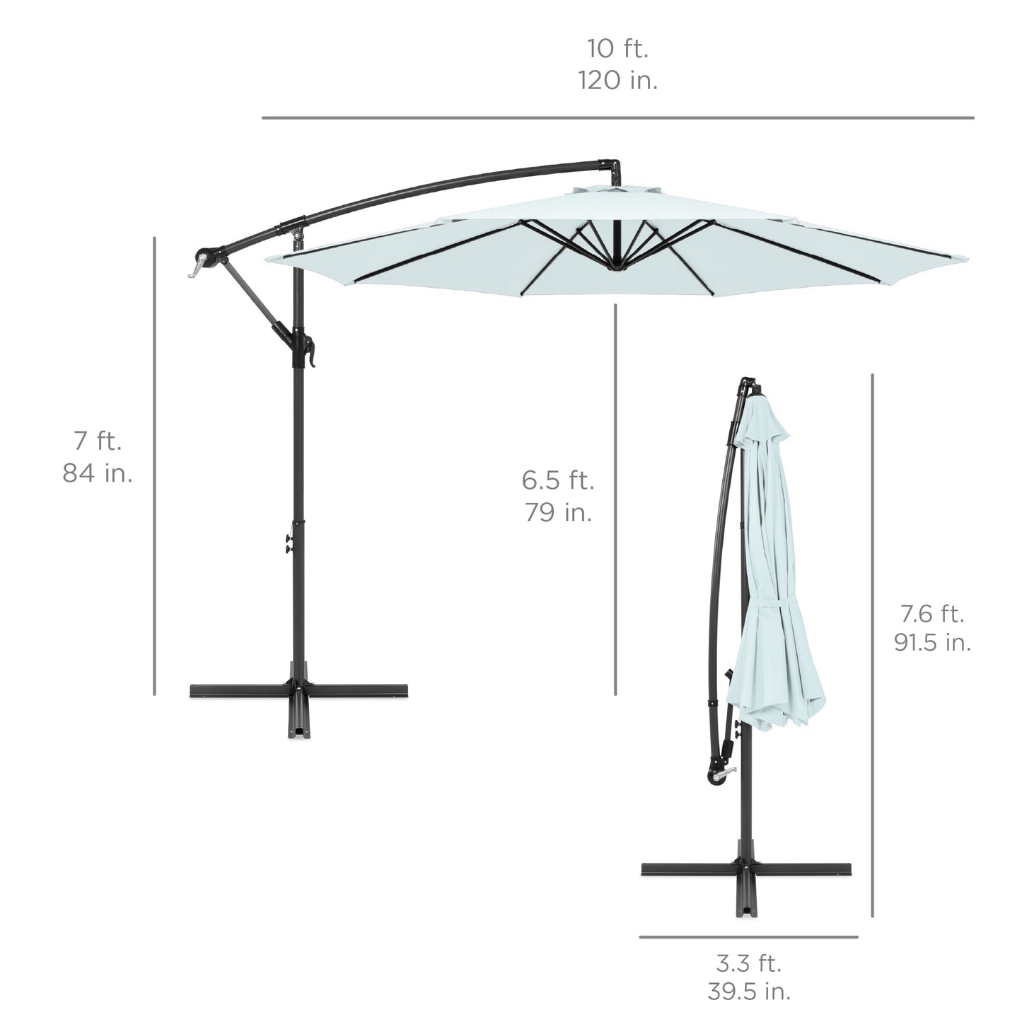 Offset Hanging Patio Umbrella - 10ft