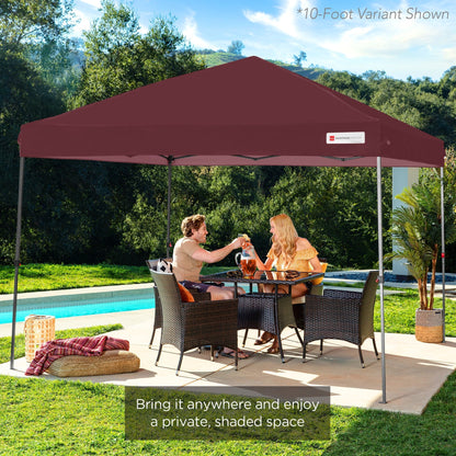 One-Person Setup Instant Pop Up Canopy w/ Case, 4 Weight Bags - 12x12ft