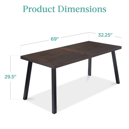 Acacia Wood Dining Table for 6 - Indoor & Outdoor Use