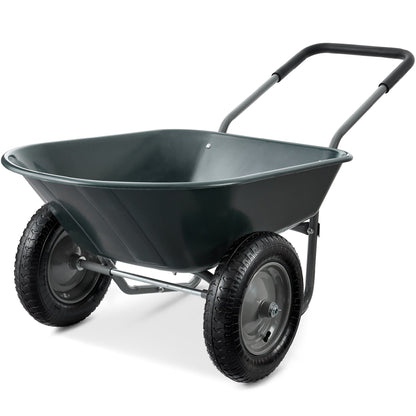 Dual-Wheel Wheelbarrow Garden Cart